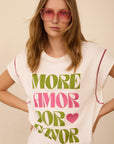 MEISIE T-SHIRT IN COTONE MORE AMOR - COD. M99T03WHT