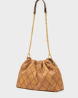 BORSA DEMI SHOULDER A SPALLA DENIM MARRONE - NALI' - Marcello Fontana Shop