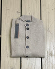 Privati Firenze Cardigan giubbotto in Cashmere rasato con tasche - Tortora - Marcello Fontana Shop