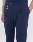 MANUEL RITZ SS24 PANTALONE PINCES BLU