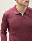 Polo in Lana Merino Tinta Acidata Bordeaux - Privati Firenze - Marcello Fontana Shop