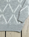 Outfit Maglione girocollo rombi  - Mid Grey - Marcello Fontana Shop