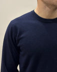 Girocollo in Misto Cashmere Navy - Privati Firenze