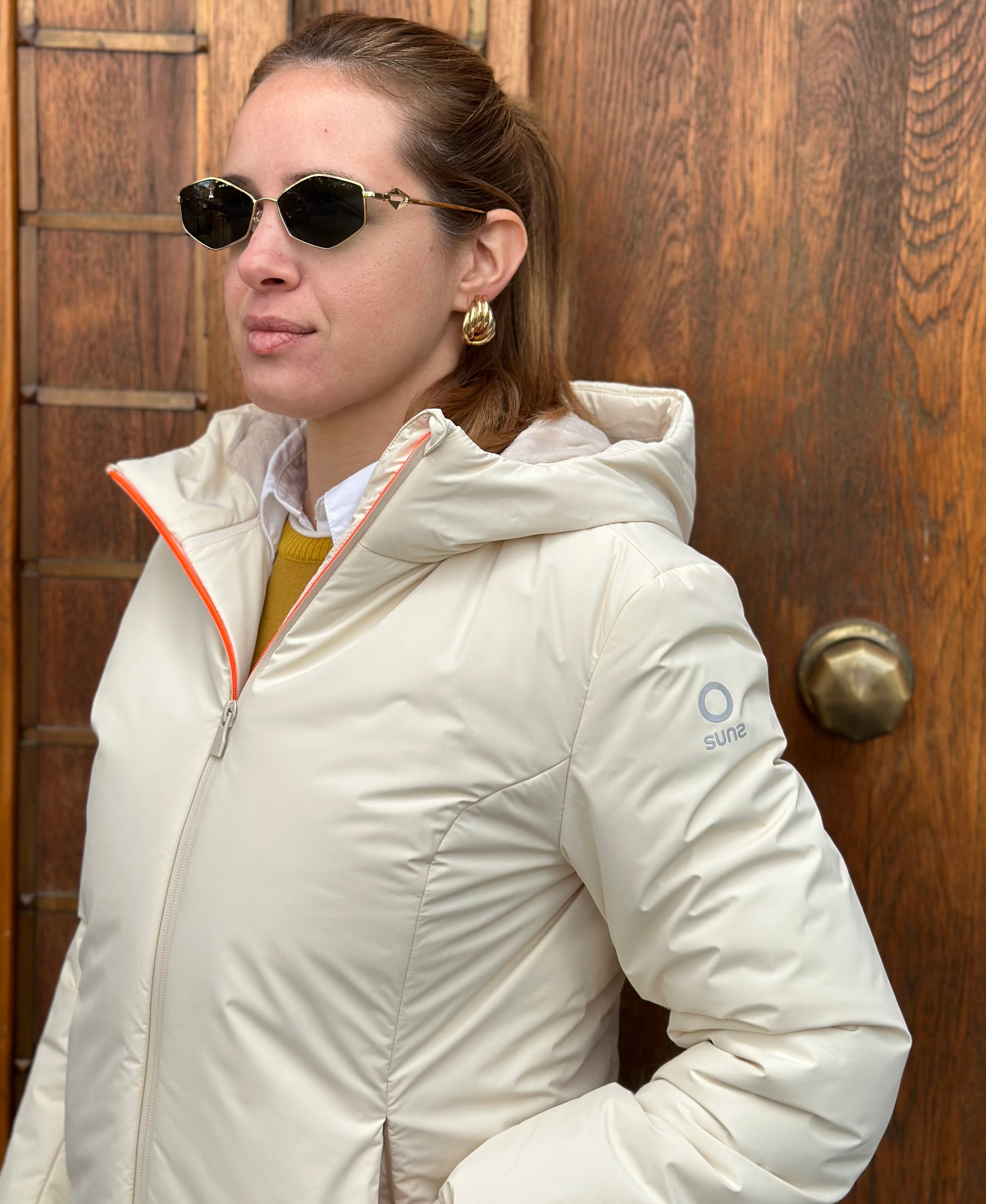 GIUBBOTTO AURELIA VELOUR OFF WHITE - SUNS - Marcello Fontana Shop