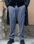 LabelRoute Pantalone kay fresco lana con tasconi - Grigio