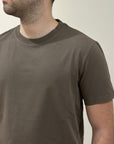 MANUEL RITZ T-SHIRT IN JERSEY DI COTONE MORO