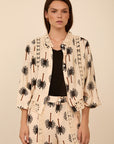 MEISIE CAMICIA CON STAMPA DI PALME - COD.M125B04BLK