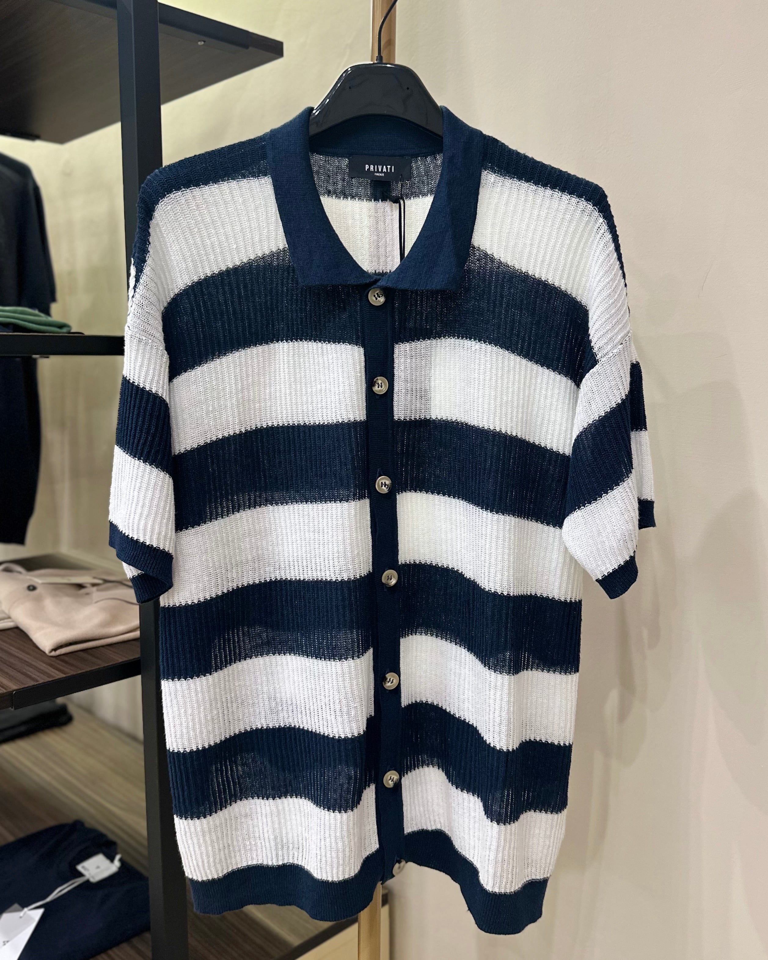 PRIVATI FIRENZE POLO CAMICIA - BIANCO/BLU