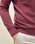 Polo in Lana Merino Tinta Acidata Bordeaux - Privati Firenze - Marcello Fontana Shop