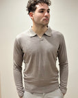 Polo in Lana Merino Tinta Acidata Beige - Privati Firenze - Marcello Fontana Shop