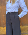 PANTALONE CON PINCES GRIGIO - COD. 95666 - SAIPH