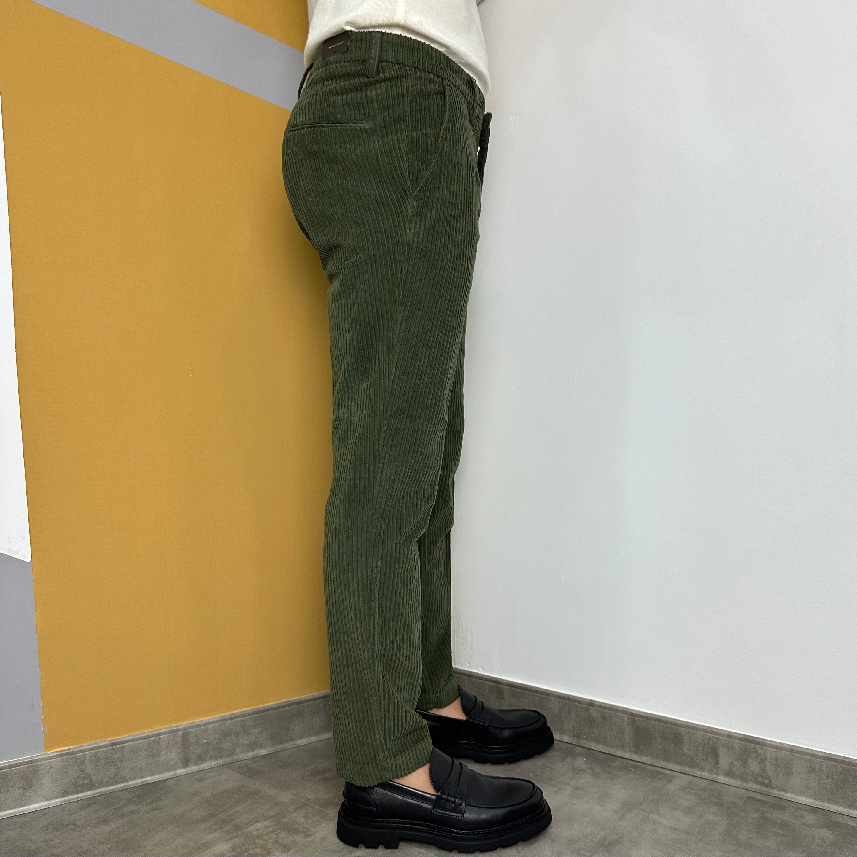 BRO SHIP PANTALONE IN VELLUTO - MILITARE - Marcello Fontana Shop