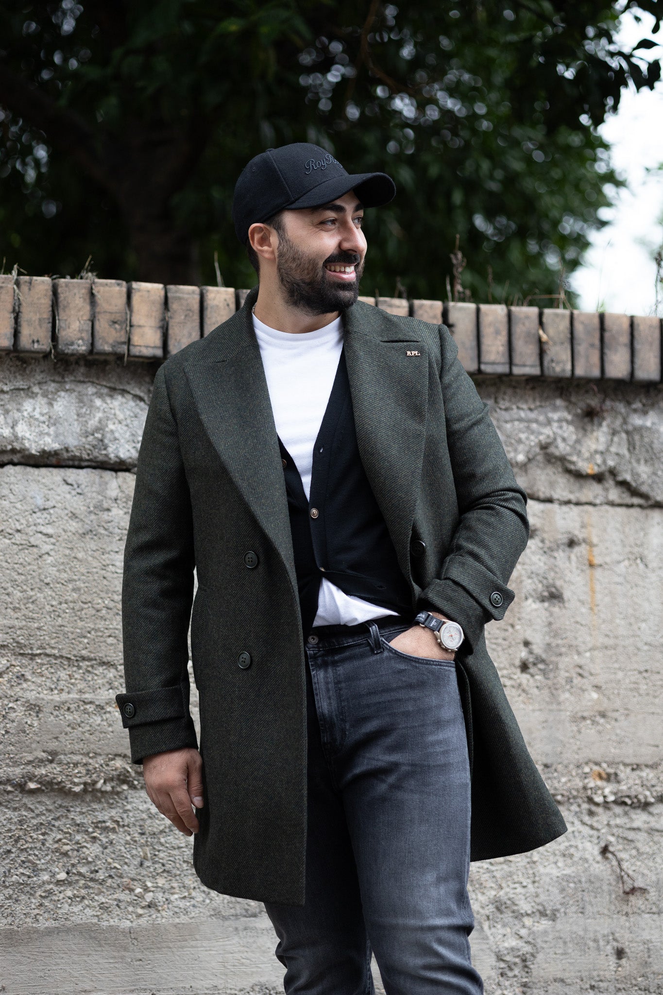 RPL CAPPOTTO DOPPIO PETTO IN LANA VERDE - Marcello Fontana Shop