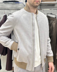 OUTFIT BOMBER IN PANNO - GREY - Marcello Fontana Shop