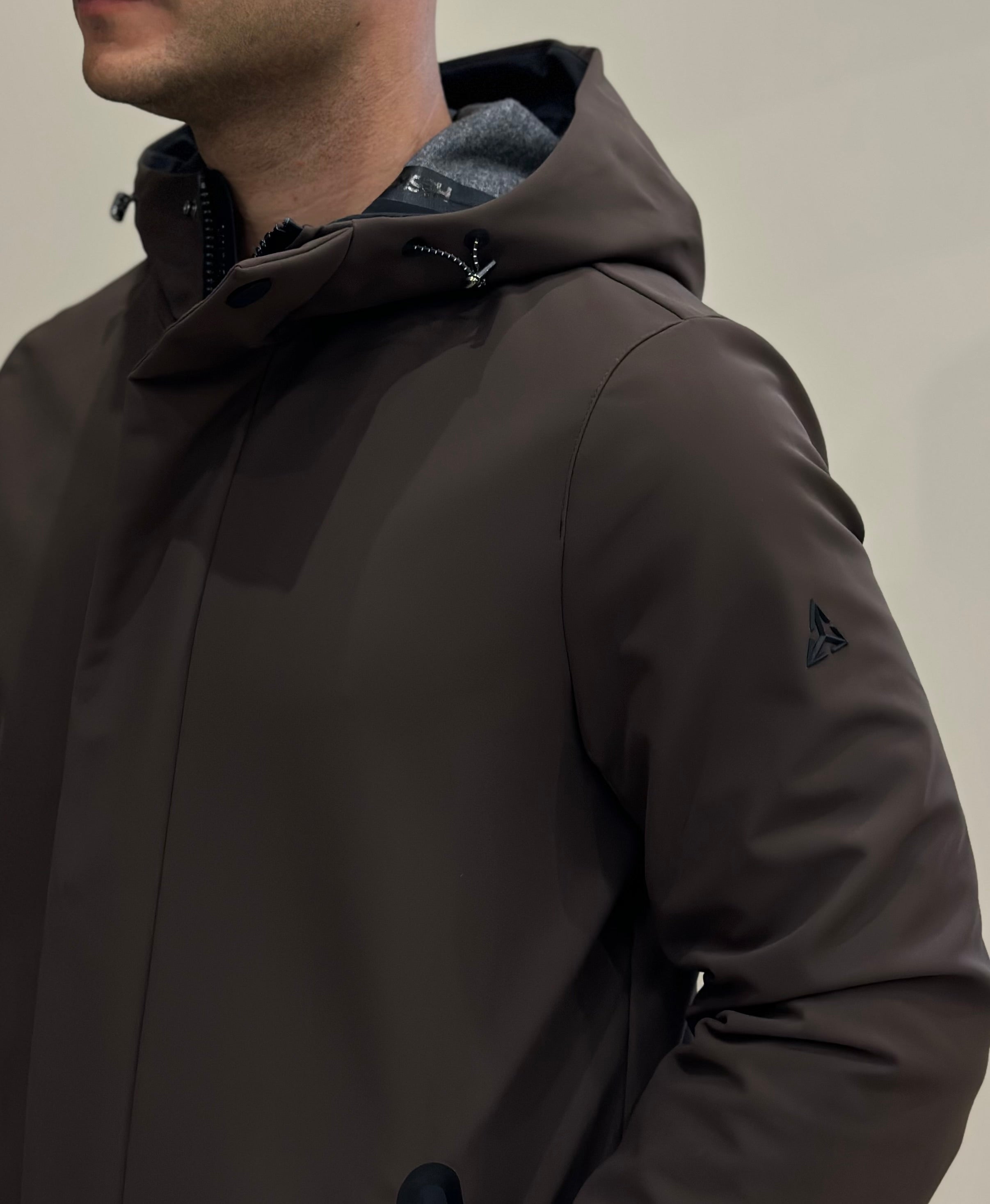 HESKIMO Giubbotto tecnico foderato in lana - Moro - Marcello Fontana Shop