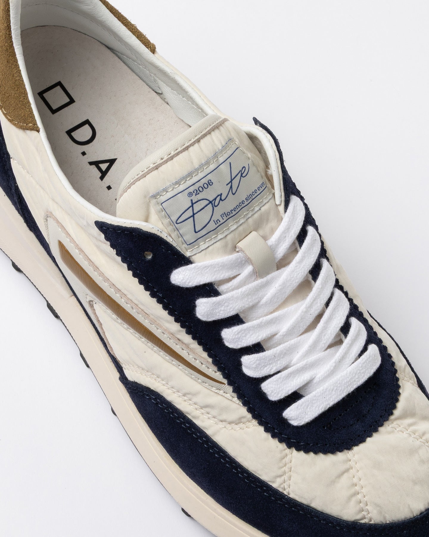 SS26 ATHLETA NYLON IVORY-BLUE - D.A.T.E. SNEAKERS