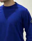 FW25 ROY ROGER'S MAGLIONE GIROCOLLO IN LANA E CASHMERE FINEZZA 12 FRENCH NAVY