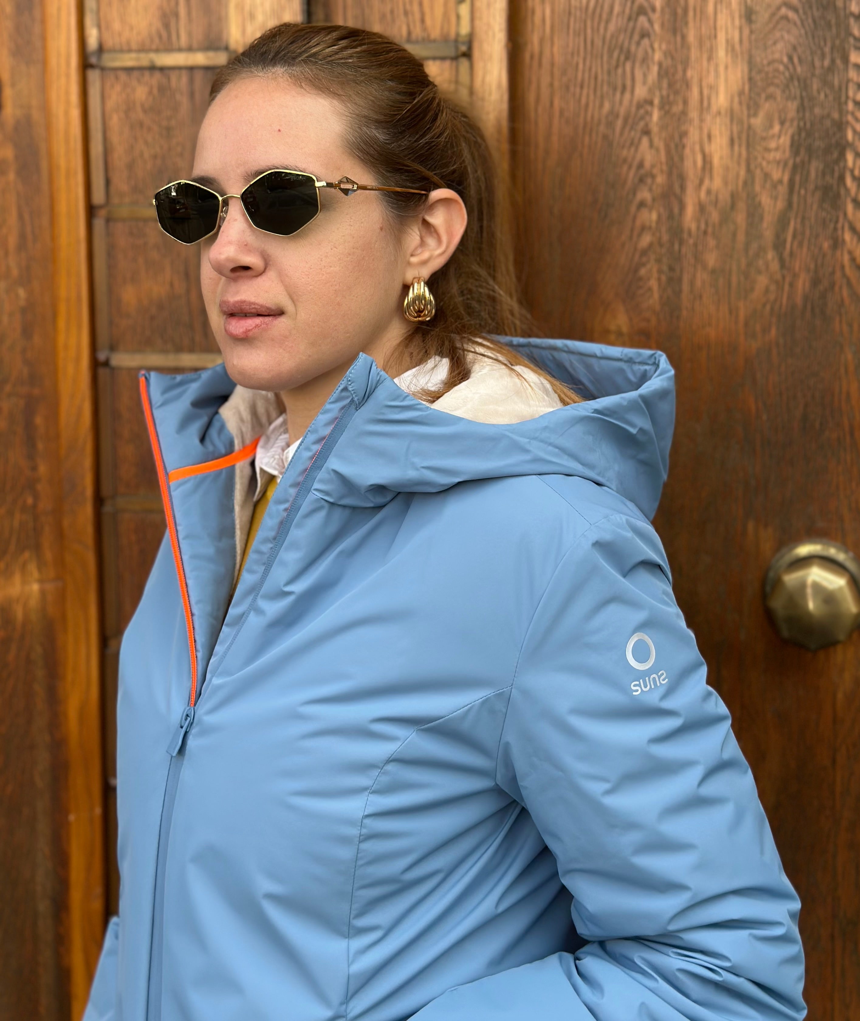 GIUBBOTTO AURELIA VELOUR DARK SKY - SUNS - Marcello Fontana Shop