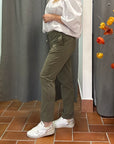 TELERIA ZED PANTALONE MONROE N5D MILITARE