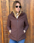 Giubbotto AURELIA Velour - Brown - SUNS