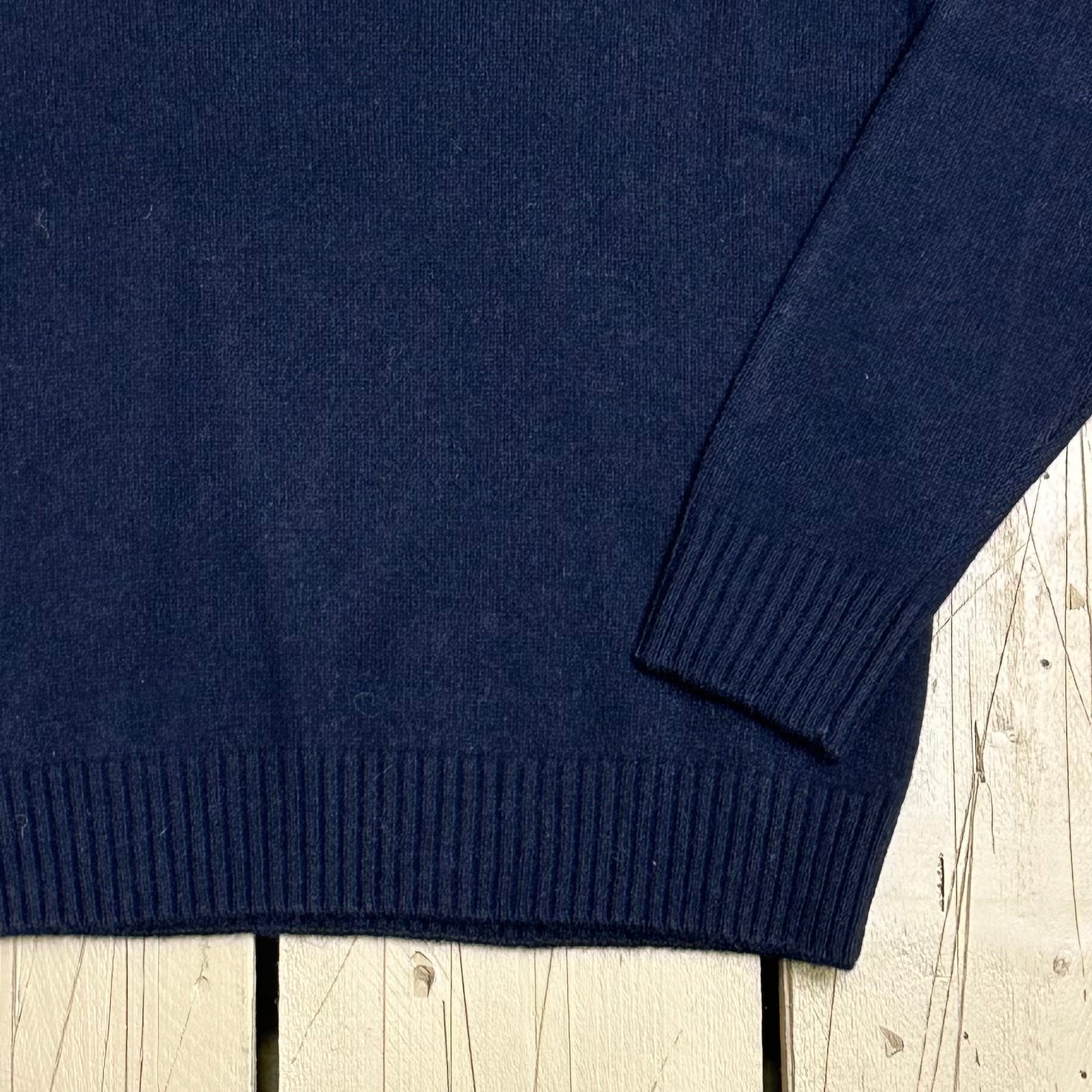 Privati Firenze Girocollo in Cashmere rasato - Navy - Marcello Fontana Shop