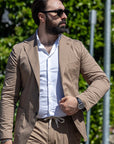 ABITO OUTFIT ITALY MONOPETTO CAMEL IN POPELINE