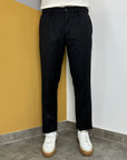 BRO SHIP PANTALONE FRESCO LANA CON COULISSE NERO - Marcello Fontana Shop