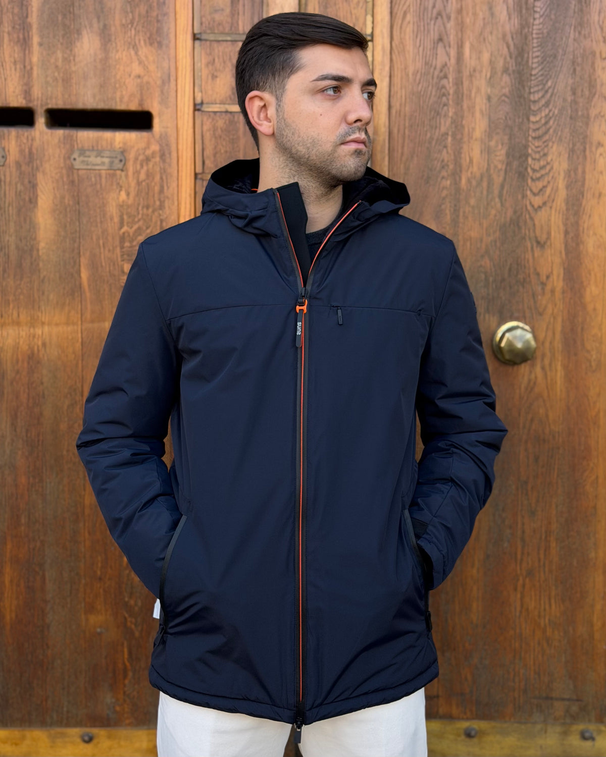 Giubbotto AURELIO Long Velour - Dark blue - SUNS