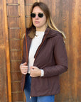Giubbotto AURELIA Velour - Brown - SUNS