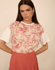 MEISIE T-SHIRT IN DOPPIO TESSUTO - COD.M02T31HBS