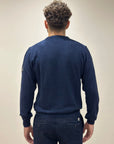 FW25 ROY ROGER'S MAGLIONE GIROCOLLO IN LANA E CASHMERE FINEZZA 12 DENIM
