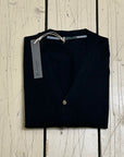 Privati Firenze Cardigan basic in lana rasata - Nero - Marcello Fontana Shop