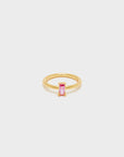 NALI' SS24 ANELLO MILLY ZIRCONE FUCSIA