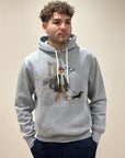 INTHEBOX FELPA CON CAPPUCCIO MR BOX NEW YORK - GRIGIO MELANGE