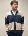 FW25 GALLIA CARDIGAN HOLDEN - BLU NOTTE / BEIGE
