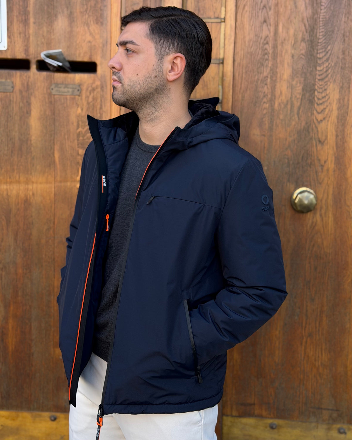 Giubbotto AURELIO Velour - Dark blue - SUNS