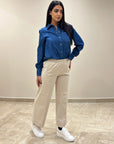 FW25 TELERIA ZED PANTALONE NAMI ECRU'