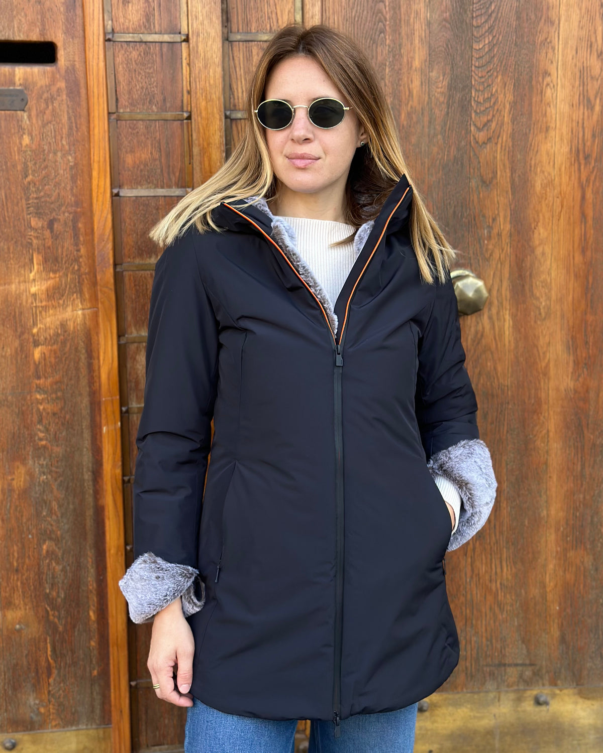 Giubbotto MARMOLADA Fur - Black - SUNS