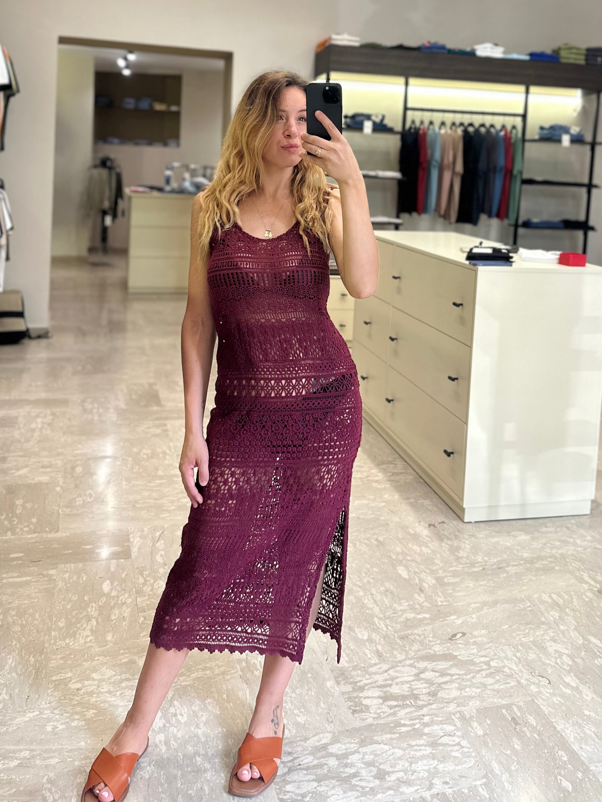 SAIPH ABITO IN MACRAME' VINO- COD. 95378