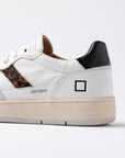 FW25 D.A.T.E. COURT 2.0 VINTAGE CALF WHITE-LEOPARD