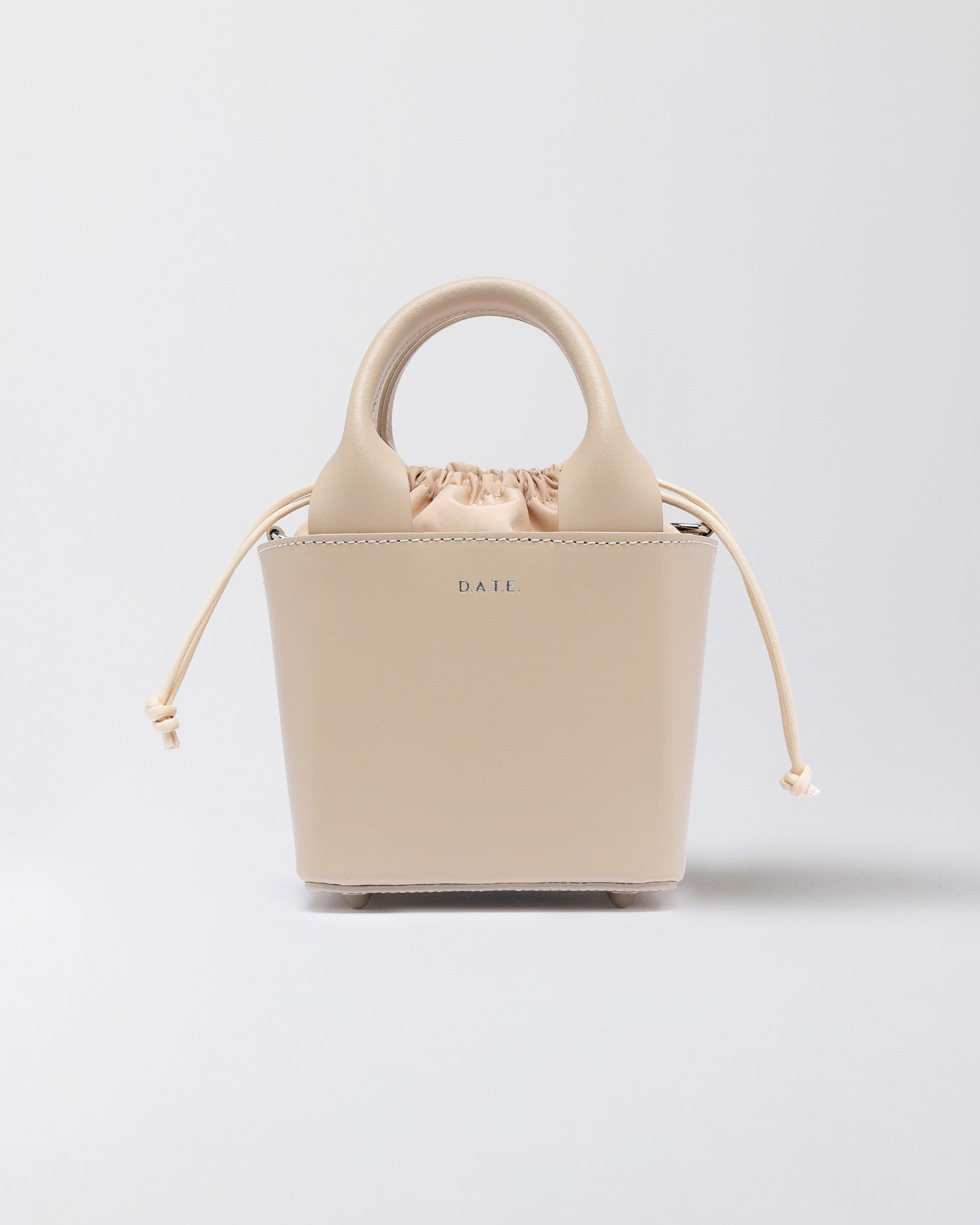 SS26 CUBO BAG LEATHER BEIGE - D.A.T.E. - Marcello Fontana Shop