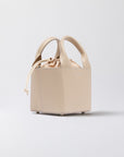 SS26 CUBO BAG LEATHER BEIGE - D.A.T.E. - Marcello Fontana Shop