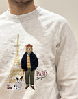 INTHEBOX FELPA GIROCOLLO MR BOX PARIS - BEIGE MELANGE