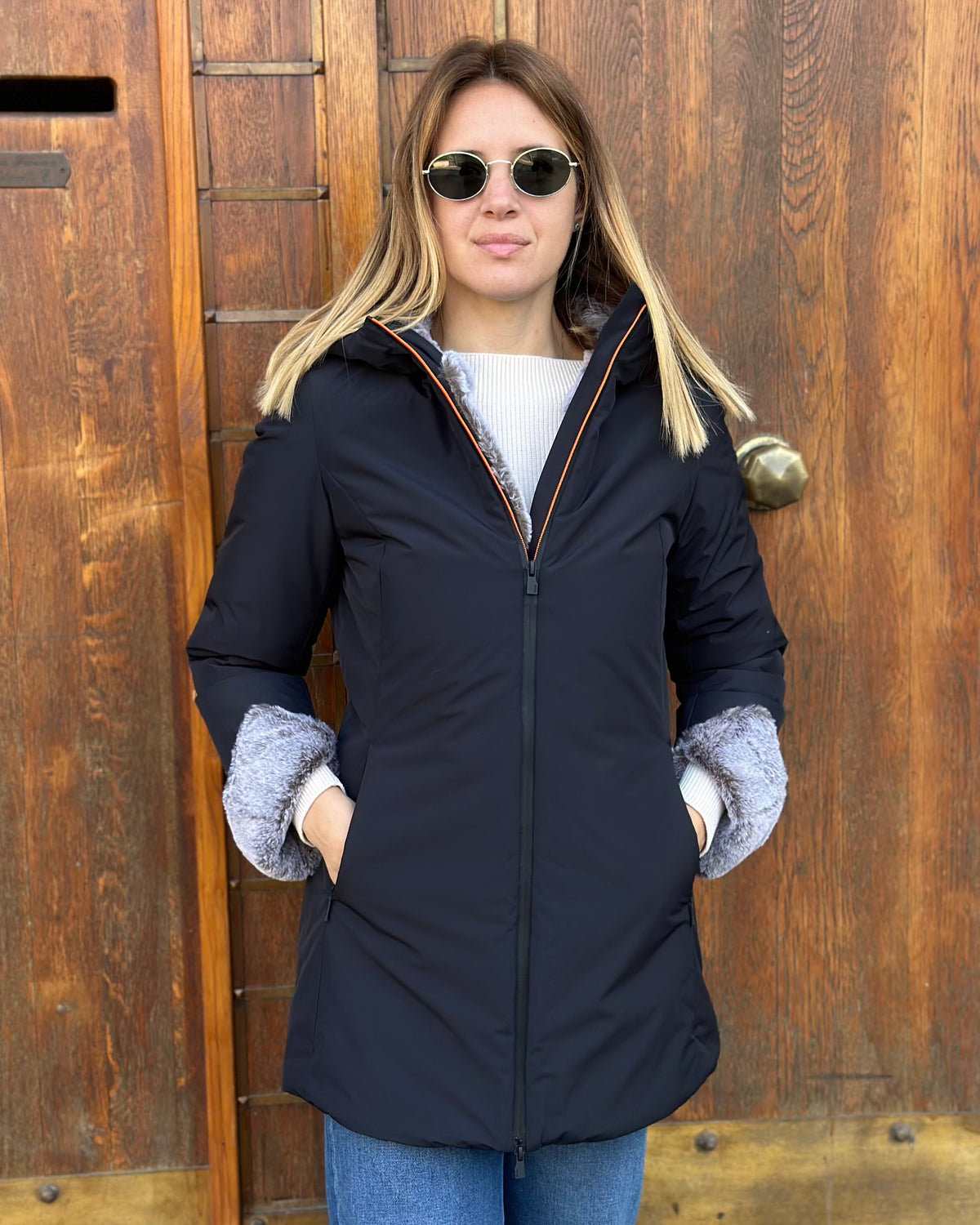 Giubbotto MARMOLADA Fur - Black - SUNS