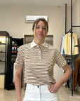 Polo in jersey pique', camel - PBBFEBE