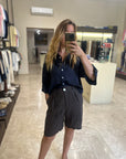 SAIPH SHORTS IN LINO MORO - COD.95268