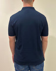 SUNS POLO FEDERICO LABEL IN PIQUET DARK BLUE