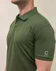 SUNS POLO FEDERICO LABEL IN PIQUET OLIVE