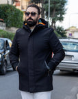 HESKIMO PARKA TECNICO FODERATO IN PILE NERO - HE744013