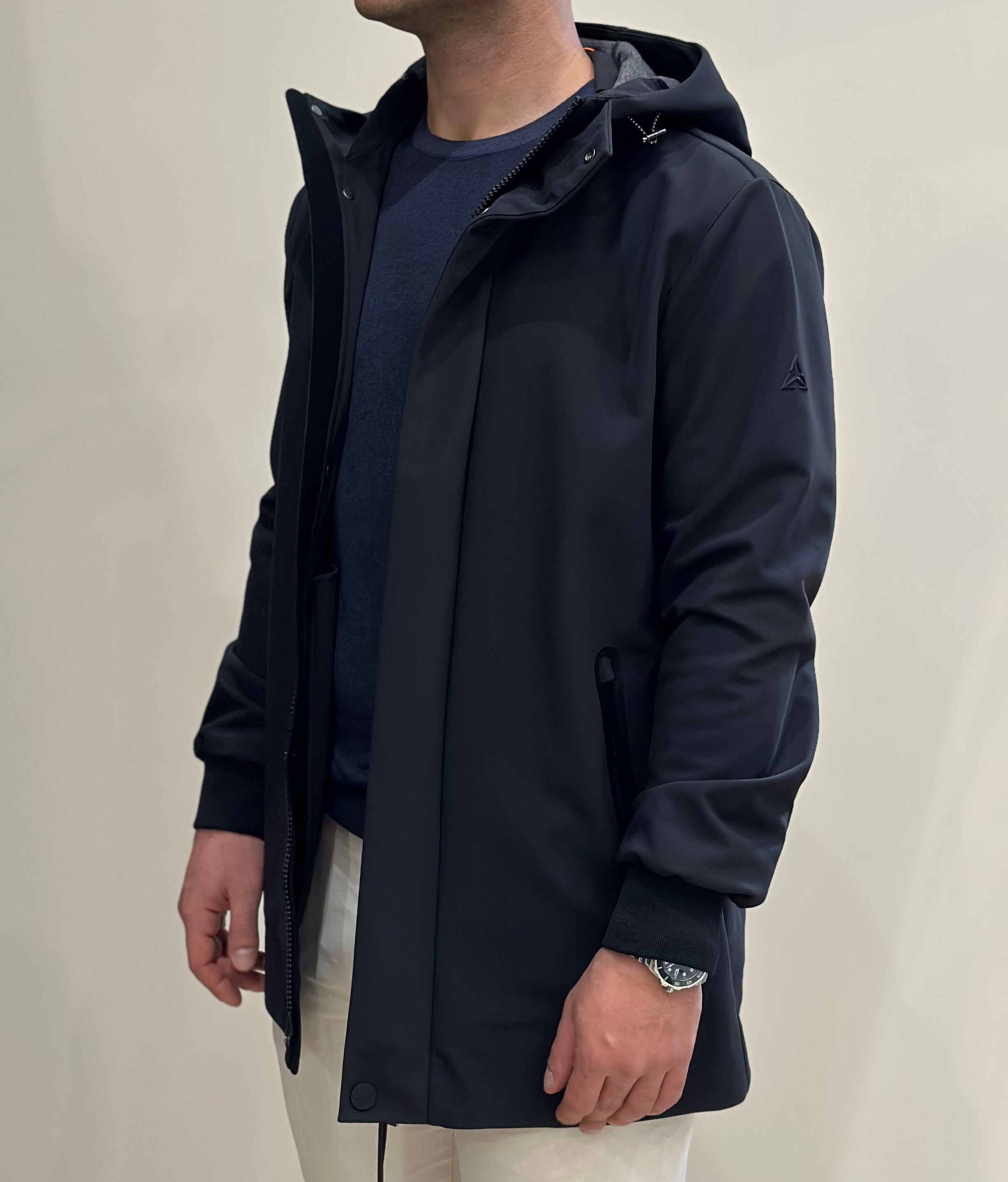 HESKIMO Giubbotto tecnico foderato in lana - Nero - Marcello Fontana Shop